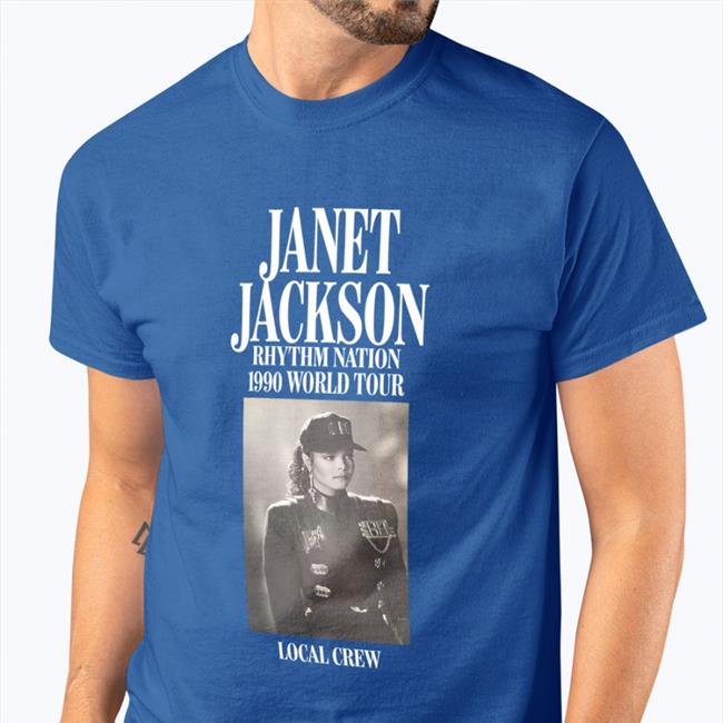 Janet Jackson Rhythm Nation 1990 World Tour Local Crew Hoodie