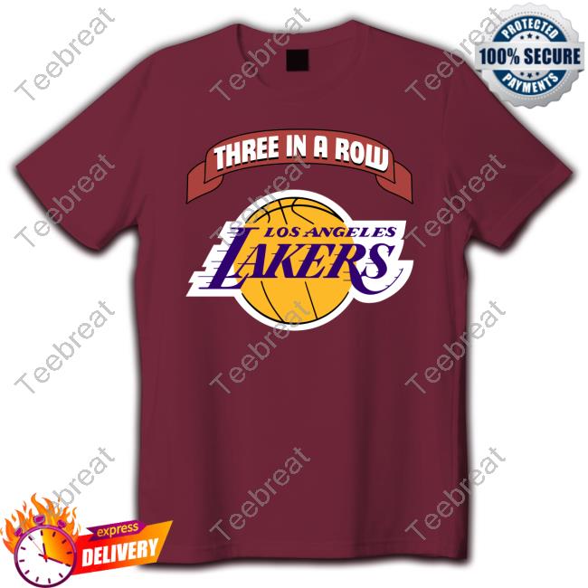 Kutesylilulu Three In A Row Lakers Shirt Three In A Row Los Angeles Lakers T-Shirt