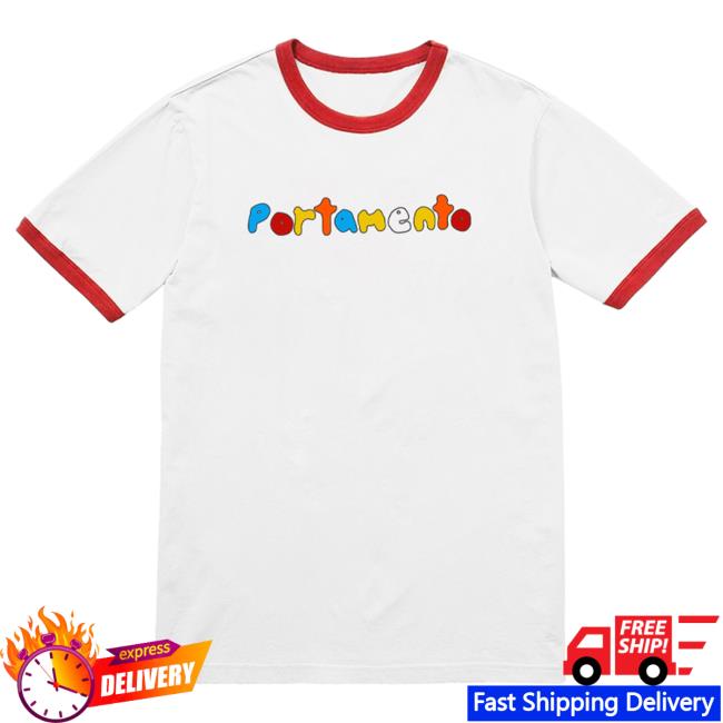 Official Kings Road Merch Store The Drums Portamento Ringer Hot Shirt (White/Red)