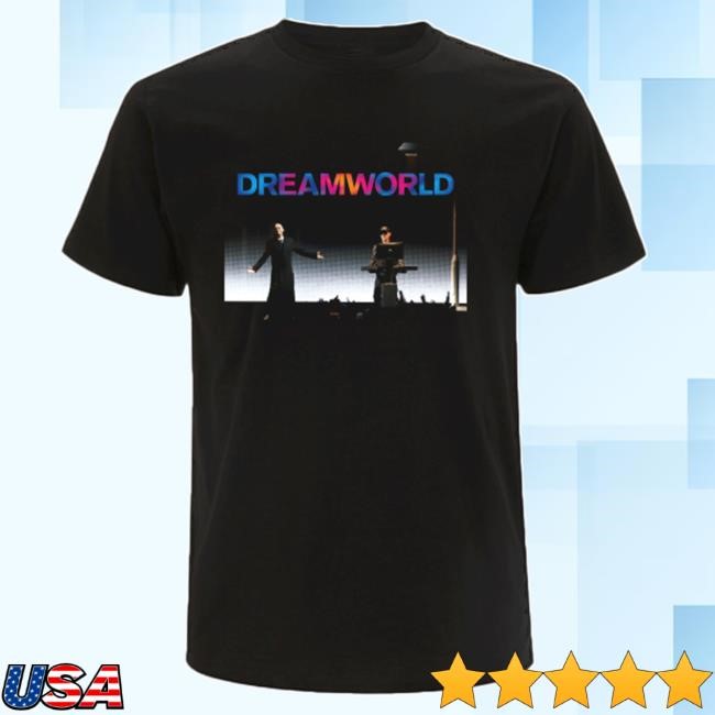 Pet Shop Boys Merch Shop Dreamworld 2024 European Tour Short Sleeve TShirt Black