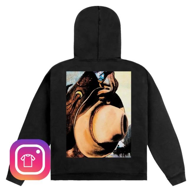 Zach Bryan ZB Cowboy Hat Black Hooded Sweatshirt