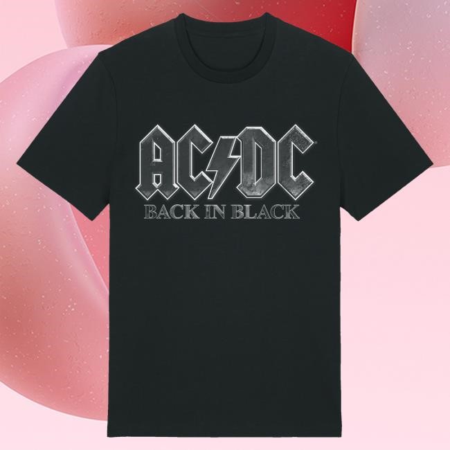 Official Ac Dc Merch Store Ac/Dc Back In Black 2024 Tour T Shirt Ac Dc Shop Acdc Clothing