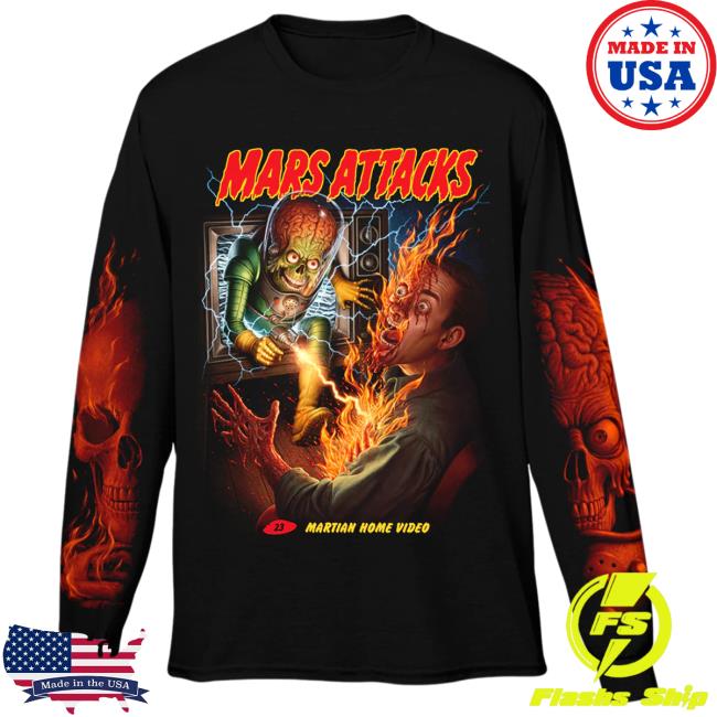 Official Cavity Colors Mars Attacks: Martian Home Video - Long Sleeve Shirt