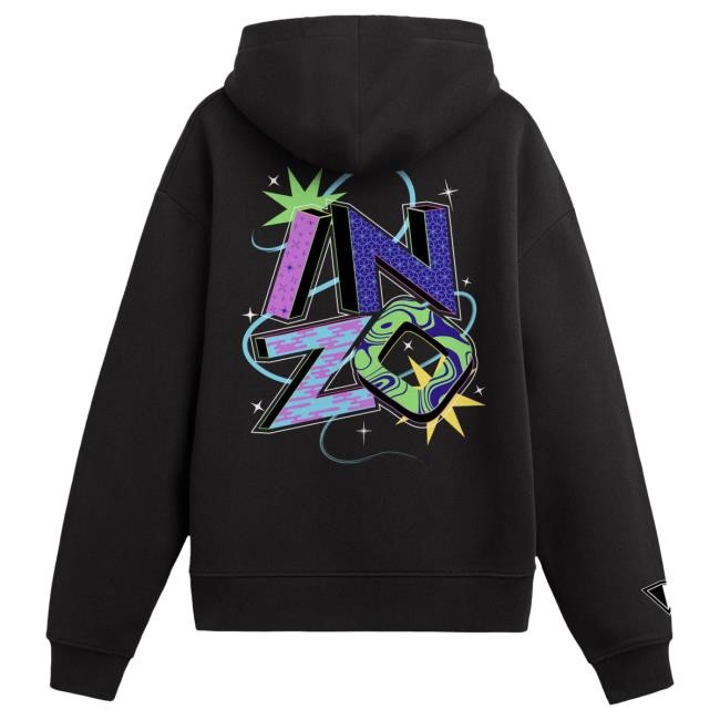 Official Inzo Merch Cosmic Typography Pullover Hoodie