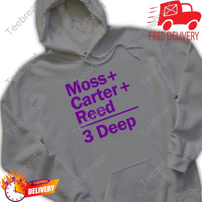 Official Randy Moss Cris Carter And Jake Reed Moss Carter Reed 3 Deep T-Shirt
