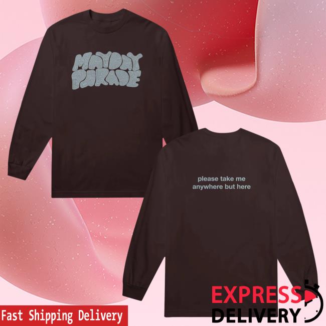 Official Merch Now Mayday Parade Stitch Brown Long Sleeve Shirt MerchNow
