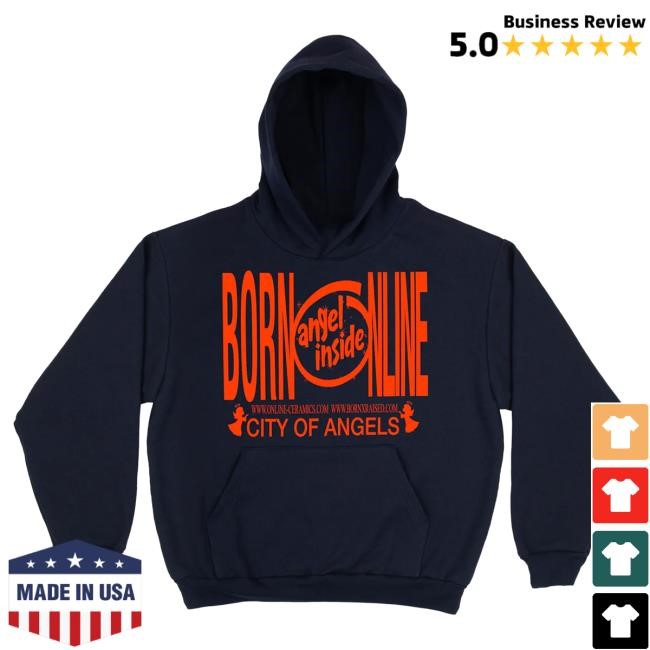 Official Born X Raised Merch Store Shop Born X Raised + Online Ceramics Angel Inside Crewneck: Navy BornxRaised