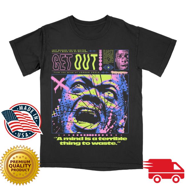 Official Studiohouse Designs Get Out T-Shirts Black