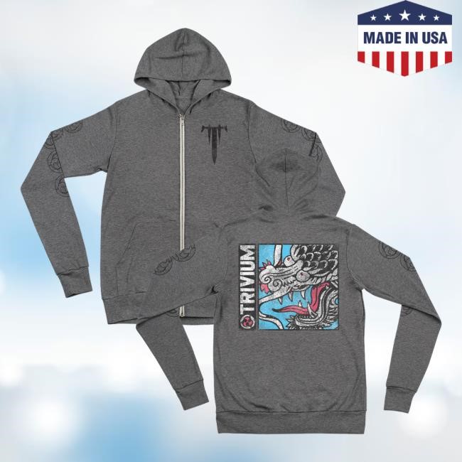 Trivium Merch Trivium Dragon Zip Hoodie