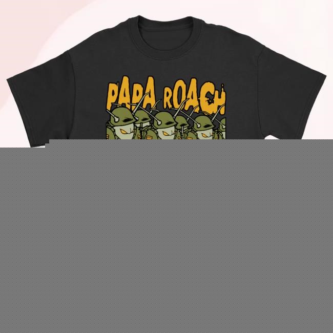 Official Papa Roach Merch Store Shop Ant Soldiers T Shirt (Black) Paparoach