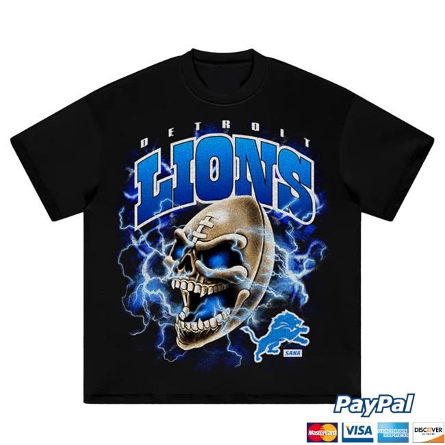 Official Sana Detroit Store Sana X Detroit Lions Skull Football Sweater SanaDetroit