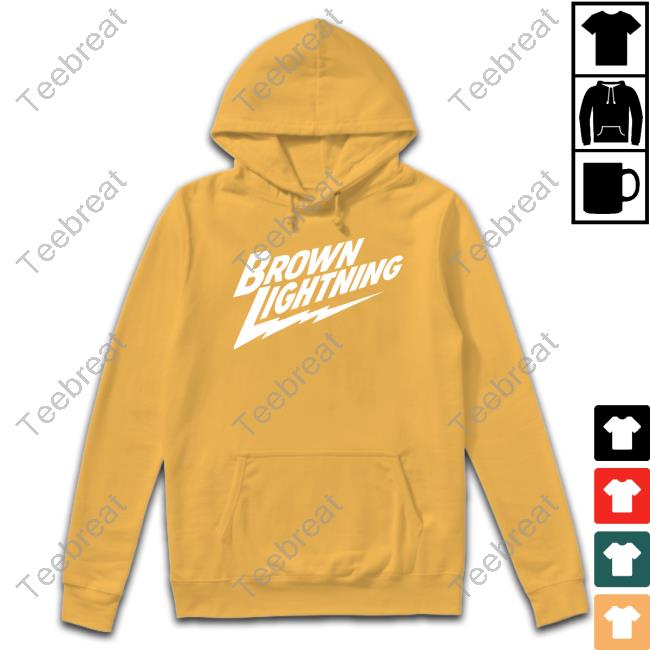 Lamorne Shop Brown Lightning Hooded Sweatshirt