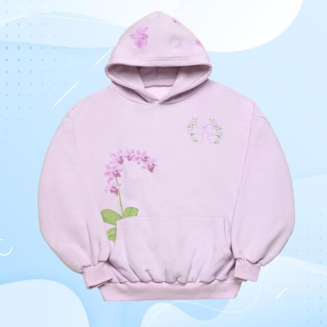 Alchemai Blooming Orchid Pull Over Hoodie