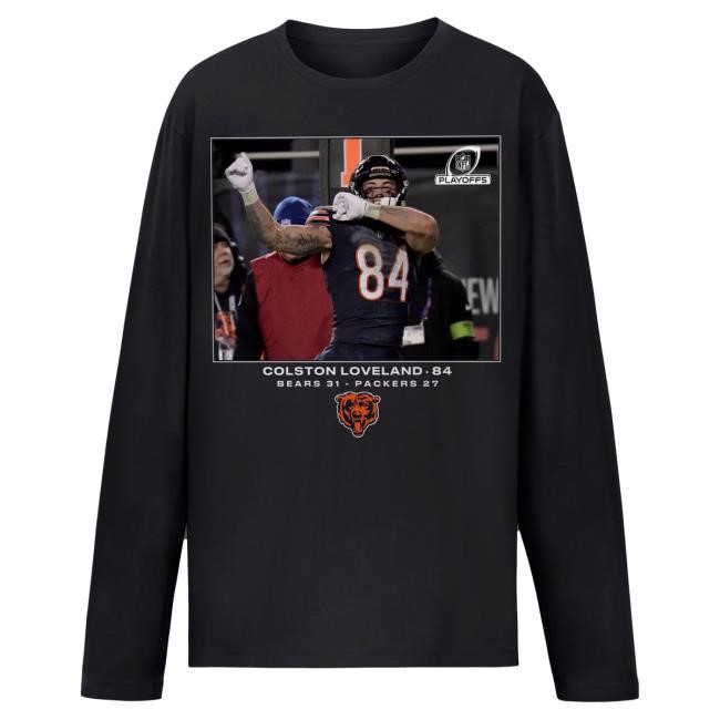 Retro Colston Loveland Chicago Bears Wild Card Long Sleeve T-Shirt NFL Fan Wardrobe