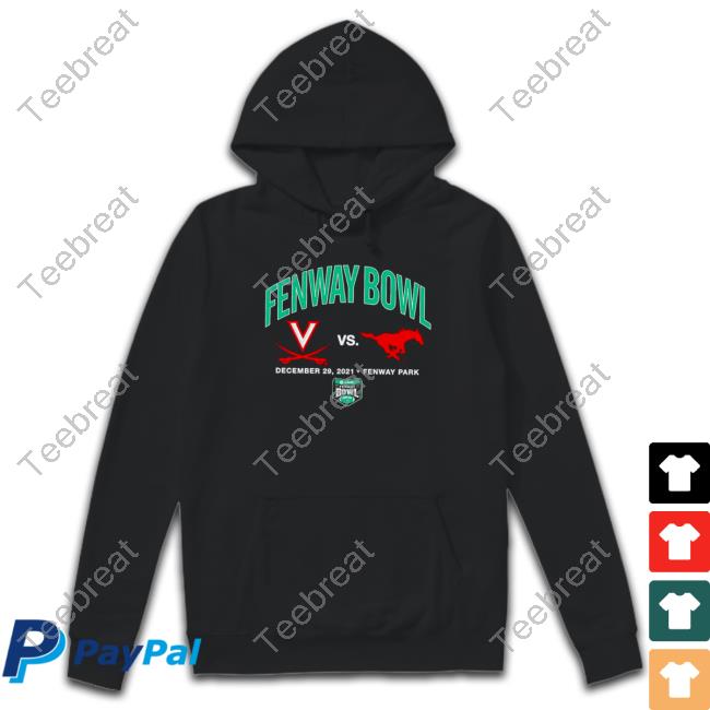 Official Virginia Cavaliers vs SMU Mustangs 2022 Fenway Bowl Dueling shirt Hooded Sweatshirt