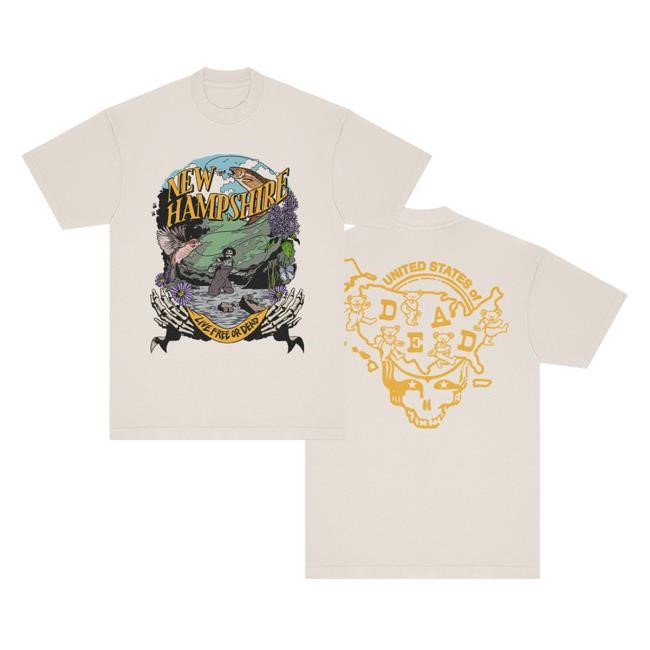New Hampshire United States Of Dead Tee Shirt | Grateful Dead Official Store