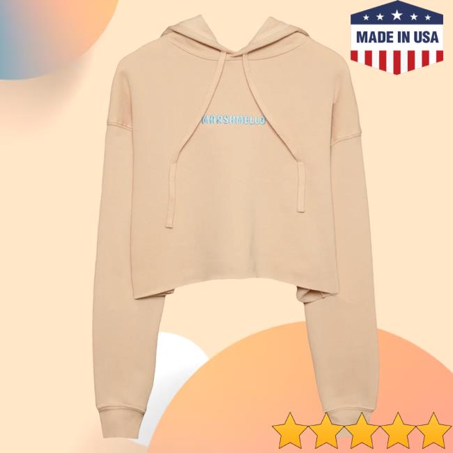 Official Marshmello Merch Store Marshmello Heavy Stitch Women’S Crop Hood Peach Marshmello Apparel Clothing Shop Marshmello