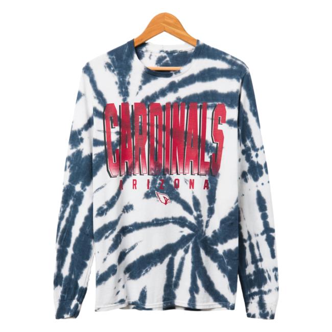 Official Junk Food Apparel Clothing Store Shop Junkfoodclothing St. Louis Cardinals Game Time Tie Dye Long Sleeve Shirt New True Black Tie-Dye