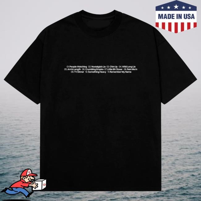 Official Sam Fender Shop Tracklist Hot Shirt