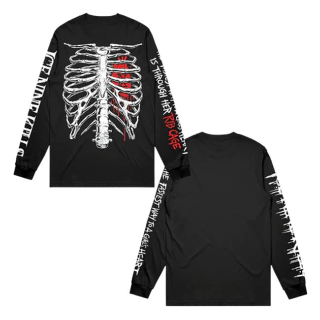 Official Ice Nine Kills Merch Store Ribcage Long Sleeve Shirts Ink Merch IceNineKills