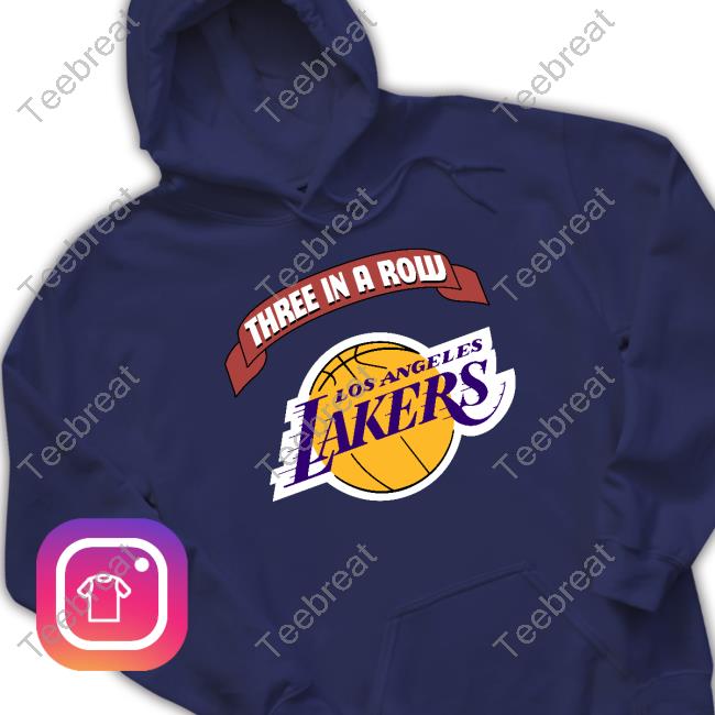 Kutesylilulu Three In A Row Lakers Shirt Kutesylilulu Three In A Row Lakers Tee Shirt