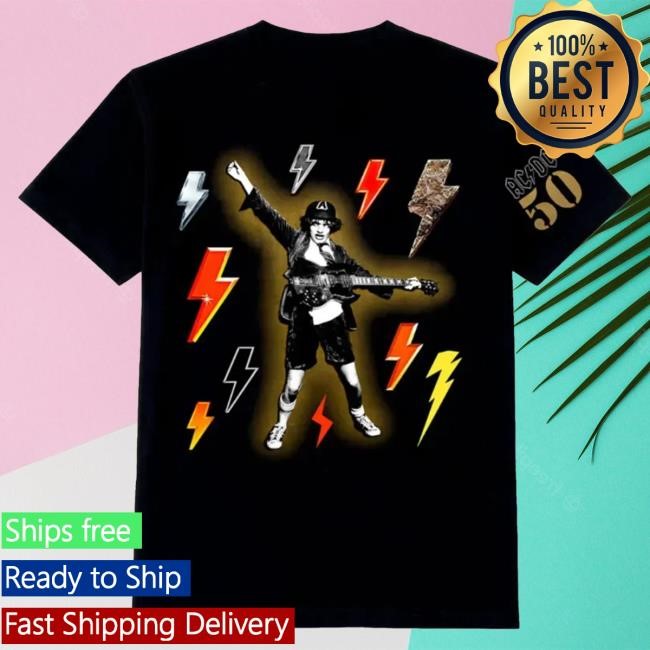 Official Ac Dc Merch Store AC/DC 50 Years Of High Shirts Ac Dc Shop Acdc Clothing