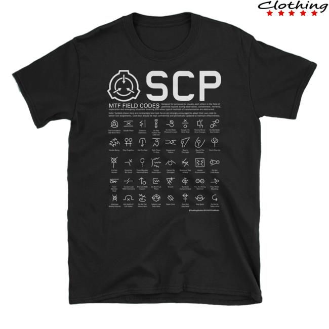 Scp Merch SCP Field Codes T Shirts