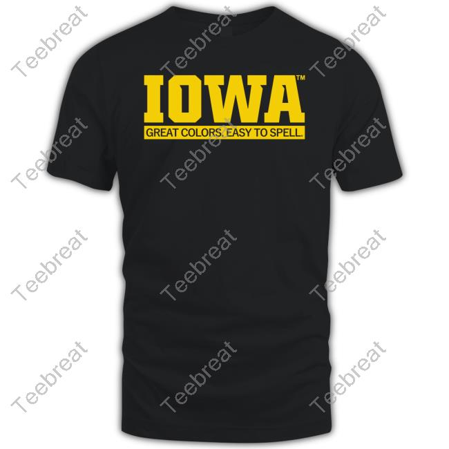 Iowa Great Colors Easy To Spell Long Sleeved T Shirt