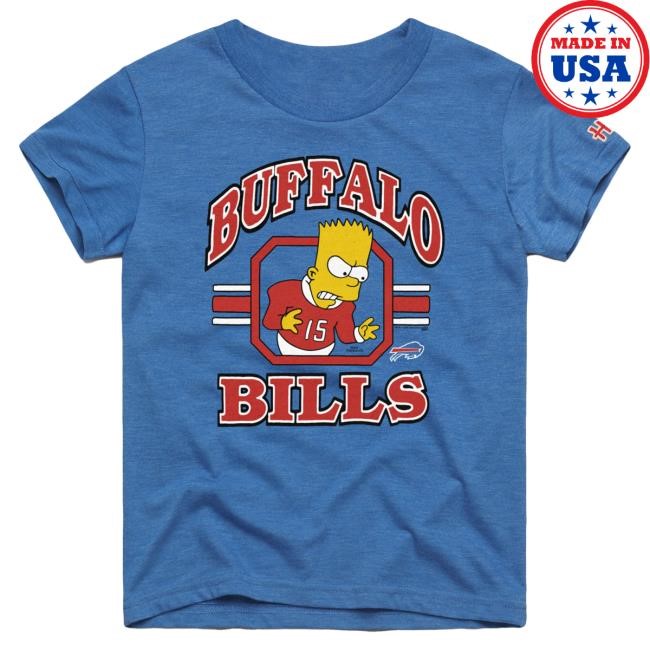 Official Buffalo Bills Homage x The Simpsons Youth Shirt - Royal