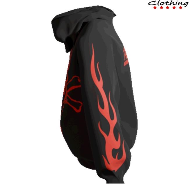 Official Homixide Gang Merch Store HL2 Flames Popover Hoodie