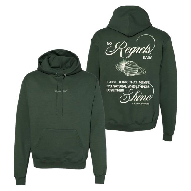 Official Kacey Musgraves Merch Store No Regrets Pullover Hoodie Kacey Musgraves Apparel Clothing Shop KaceyMusgraves
