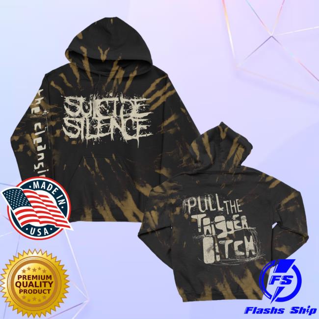 Official Suicide Silence Merch Suicide Silence Logo PTTB Tie Dye Attractive Hoodie Bleach Twist Tie-Dye SuicideSilence