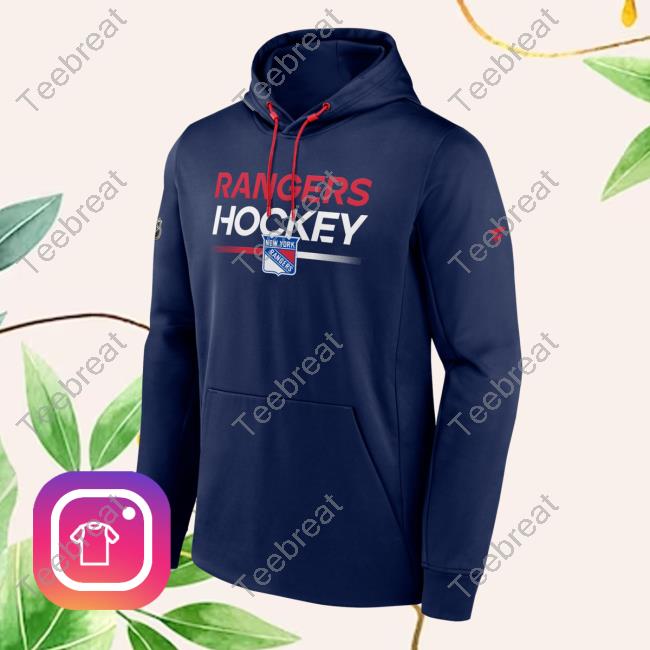 New York Rangers Fanatics Branded Authentic Pro Pullover Crewneck Sweatshirt - Navy