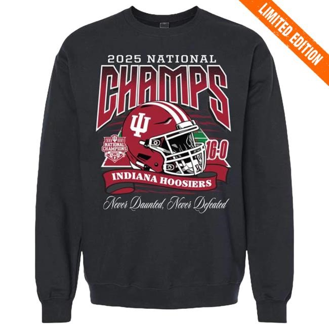 2025 National Champs Indiana Hoosiers NCAA Football Crewneck