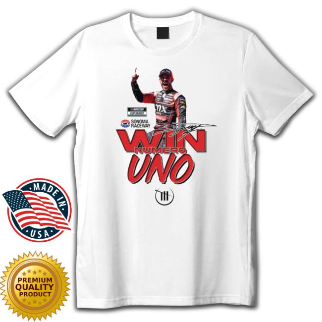 Daniel Suarez Checkered Flag White 2022 Toyota Save Mart 350 Race Winner Hooded Sweatshirt