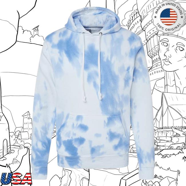 Official Kohls Apparel Clothing Store Shop Merch J. America Tie-Dye Hoodies Periwinkle Tie Dye