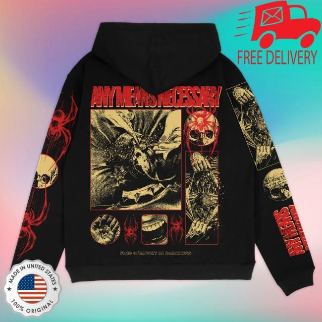 Official Any Means Necessary Merch Death Weaver Attractive Hoodie White