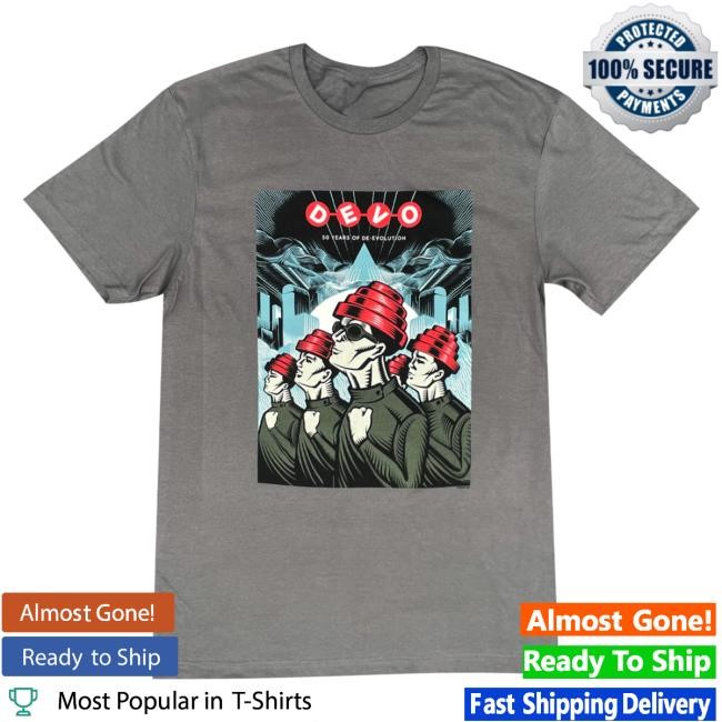 Official Hello Merch Devo 50 Years of De-Evolution Gray Shirt 2024 HelloMerch