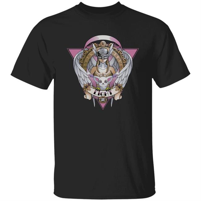 Angewomon Digimon Of Light Angel Wings Cat Gatomon T Shirt Shermie_Cos