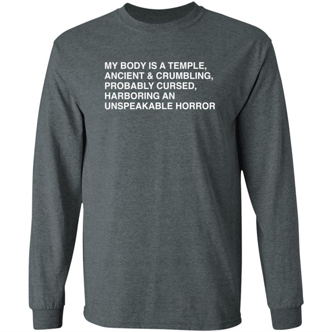 My Body Is A Temple, Ancient & Crumbling, Probably Cursed, Harb T Shirt My Body Is A Temple, Ancient & Crumbling, Probably Cursed, Harb T Shirt