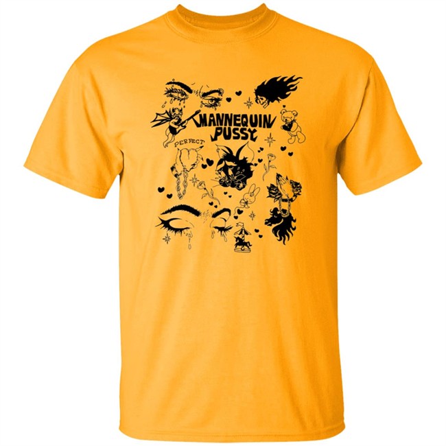 Mannequin Pussy Merch Tattoo Flash T Shirt Black Mannequin Pussy Merch Tattoo Flash T Shirt Black