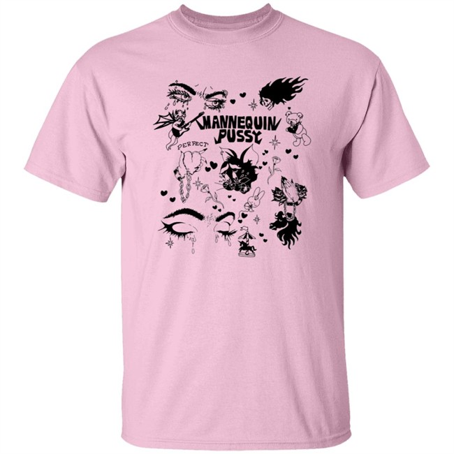Mannequin Pussy Merch Tattoo Flash T Shirt Black Mannequin Pussy Merch Tattoo Flash T Shirt Black