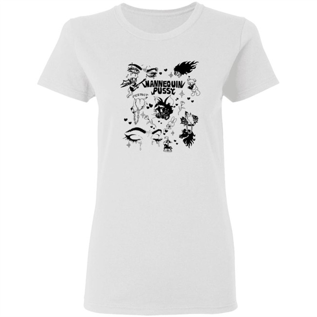 Mannequin Pussy Merch Tattoo Flash T Shirt Black Mannequin Pussy Merch Tattoo Flash T Shirt Black