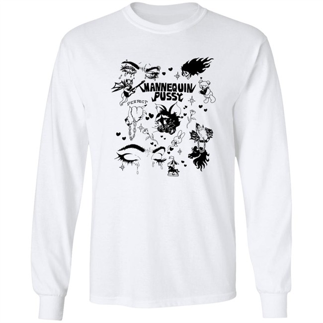 Mannequin Pussy Merch Tattoo Flash T Shirt Black Mannequin Pussy Merch Tattoo Flash T Shirt Black