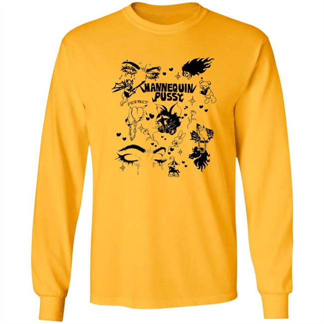 Mannequin Pussy Merch Tattoo Flash T Shirt Black Mannequin Pussy Merch Tattoo Flash T Shirt Black
