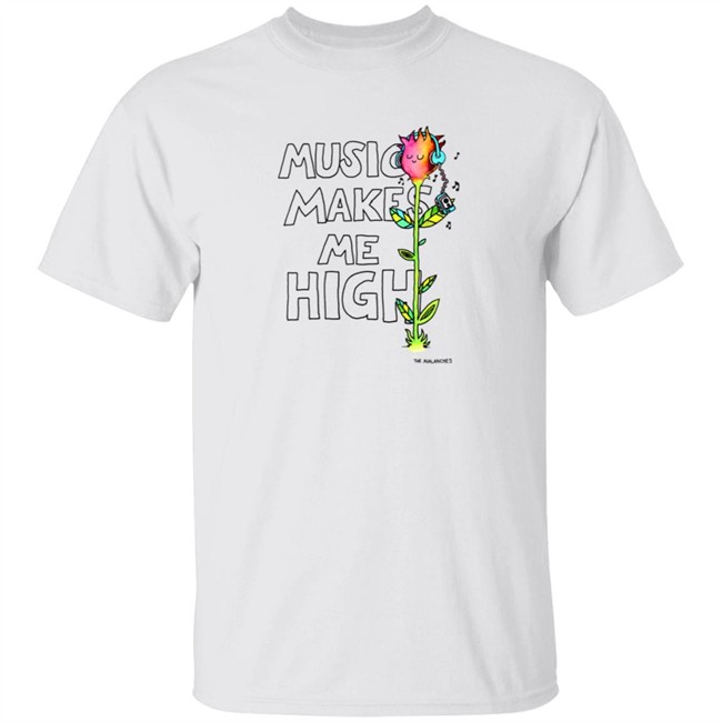 Sound Merch Store Music Makes Me High White T Shirt