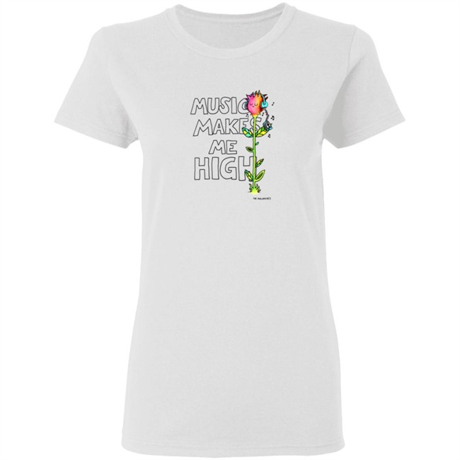 Sound Merch Store Music Makes Me High White T Shirt Sound Merch Store Music Makes Me High White T Shirt