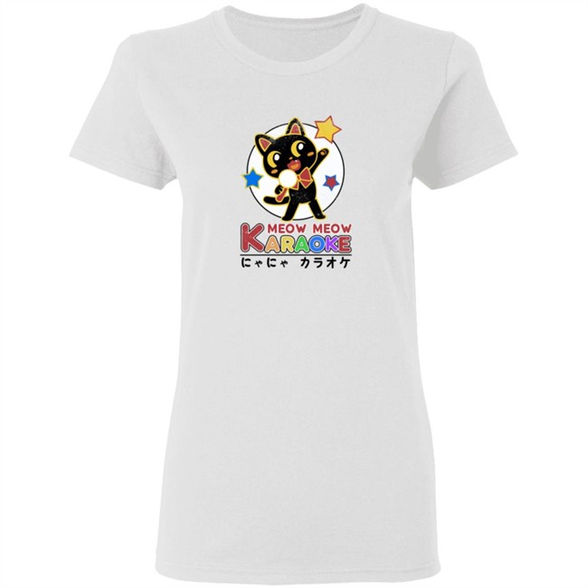 George Not Found Merch Store Urban Outfitters Cotton Meow Meow Karaoke Cat Tee Shirt George Not Found Merch Store Urban Outfitters Cotton Meow Meow Karaoke Cat Tee Shirt