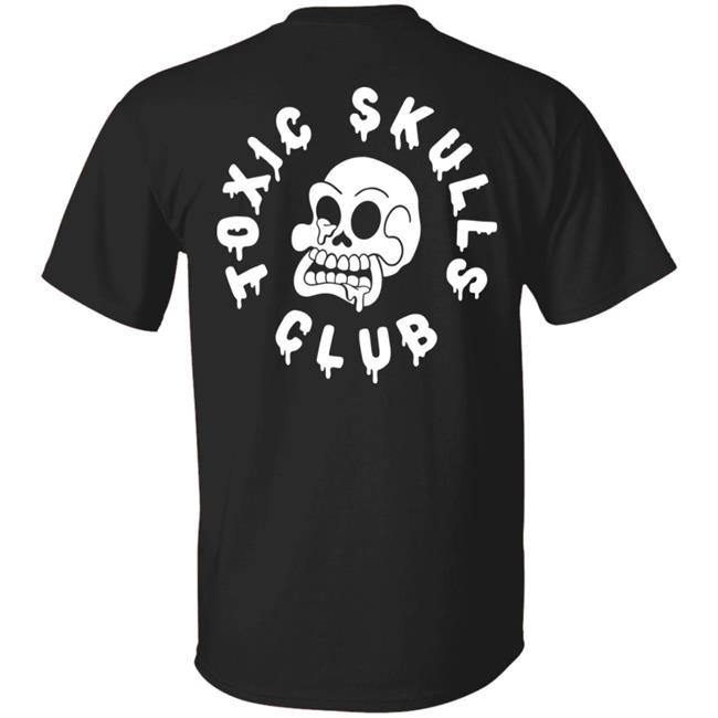 Toxic Skulls Club NFT Merch Logo T Shirt Black
