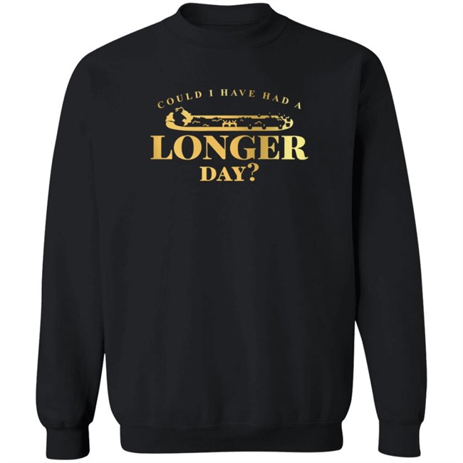 Matthew Perry Merch Store Could I Have Had A Longer Day Gold Foil Crewneck Sweatshirt
